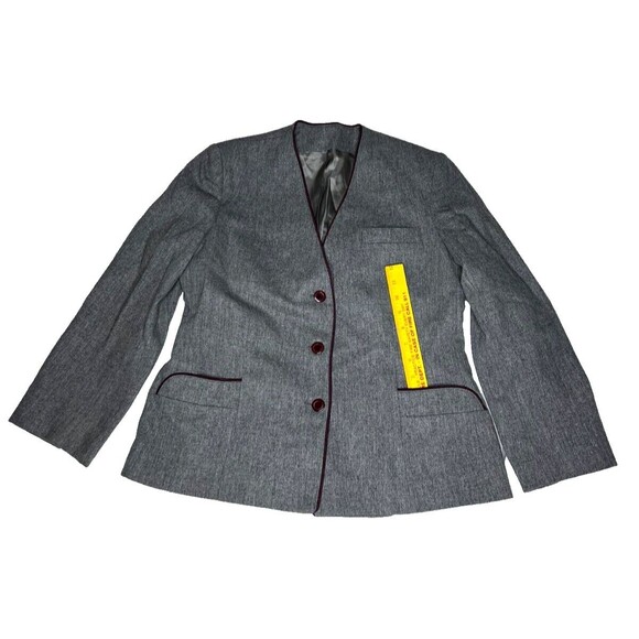 Vintage Daniel For Spellbound Women's Blazer Gray Wool Blend Size 12 USA - Picture 10 of 10